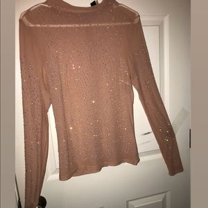 Sheer Bedazzled Top.